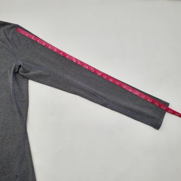 REI Women's Activewear Striped Long Sleeve Crew Top Gray Size Medium - Picture 9 of 10